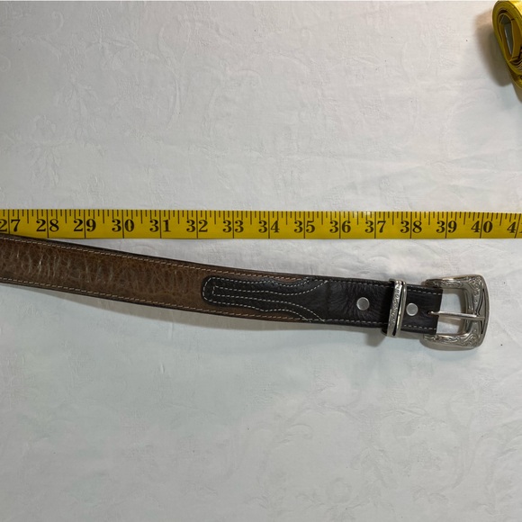 Handmade Vintage ostrich belt Silver buckle Unisex Western - Picture 11 of 14